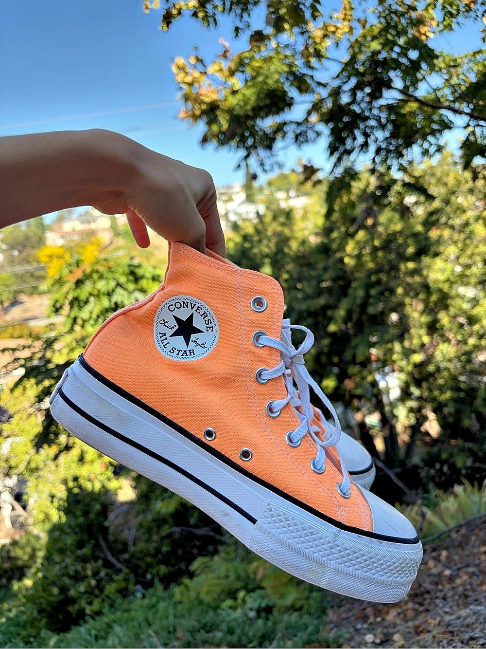 Converse Chuck Taylor All Star Move High Top Sneakers Orange US 8